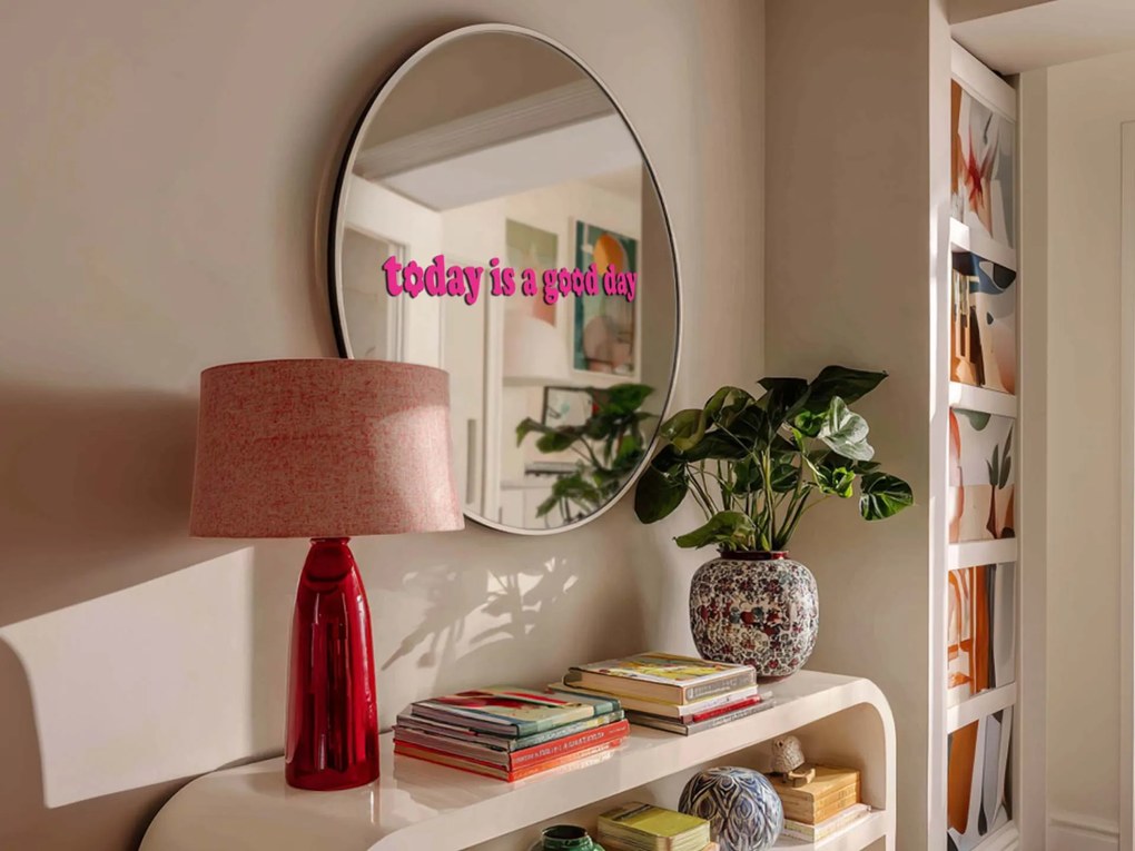 Naklejka na lustro S1 – Today is a good day 90x8