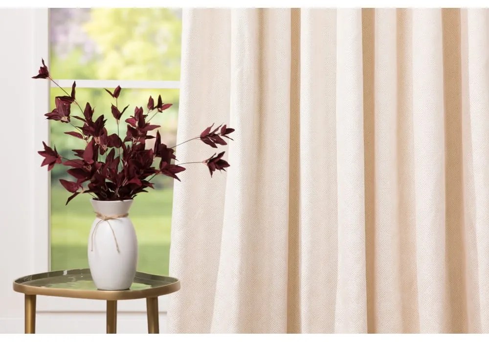 Kremowa zasłona żakardowa 140x245 cm Paco – Mendola Fabrics