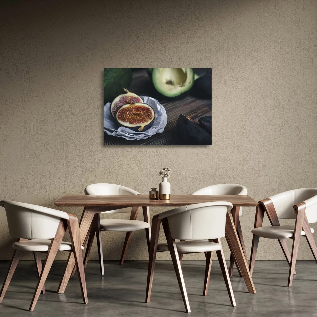 Obraz na szkle fig i awokado (70x50 cm)