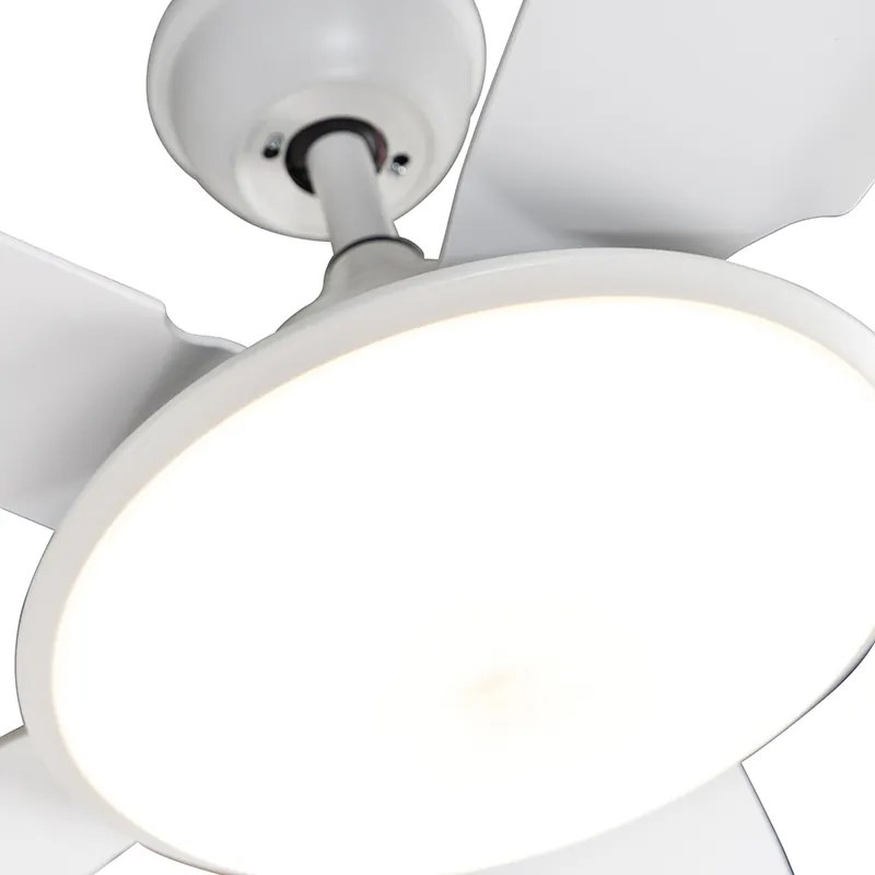 Wentylator sufitowy z lampą biały 130 cm z LED z możliwością ściemniania z pilotem - Vifte Nowoczesny Oswietlenie wewnetrzne