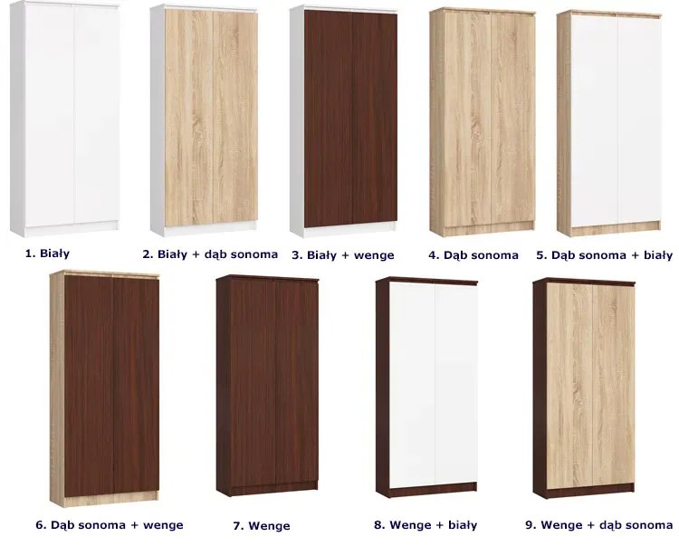 Biały regał do salonu lub biura D0-G57