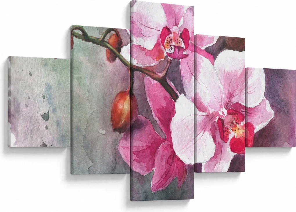 Obraz - Orchidee, akwarela (125x70 cm)