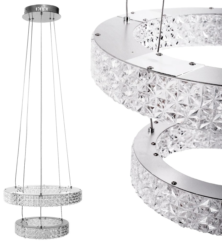 LAMPA WISZĄCA LED KRYSZTAŁOWA MS006-CP Chrom