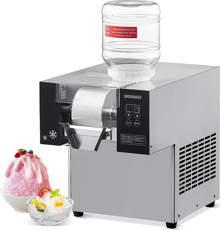 Maszyna do Lodu Komercyjna SucceBuy w Formie Floczków Sniegu, 80 kg/24 H z Stali Nierdzewnej