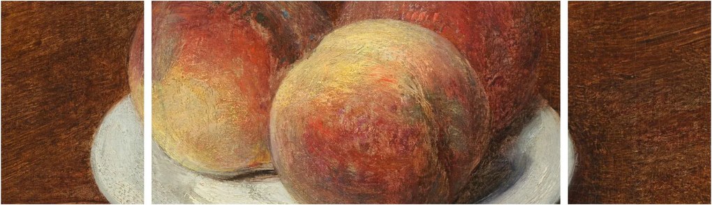 Obraz - Henri Fantin-Latour, Three Peaches on a Plate, reprodukcje (170x50 cm)