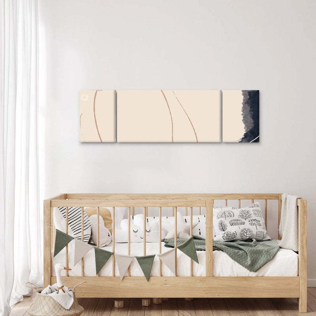 Obraz - Beżowa abstrakcja (170x50 cm)