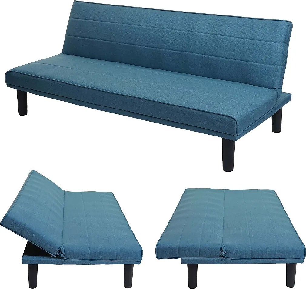 Sofa rozkładana MCW-J17,  turkusowo-niebieski