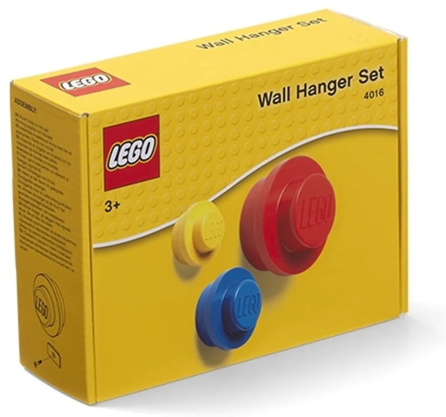 Komplet 3 wieszaków ściennych LEGO® Colour