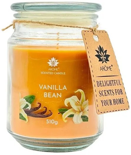 Arome Świeca w szkle 510 g, Vanilla bean