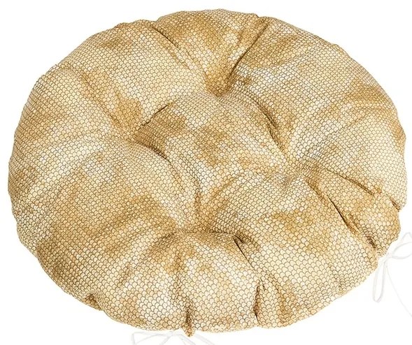 Bellatex Poduszka Adéla pikowana okrągła Skórawężowa brązowa 40 x 40 cm