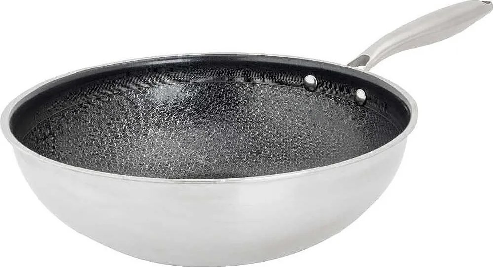 Wok COSY & TRENDY HEXAPRO 24 cm Stal Nierdzewna 3WARSTWOWY Ceramiczna Powłoka Nieprzywierająca Bez PFAS Wszystkie Rodzaje Kuchenek Indukcyjnych
