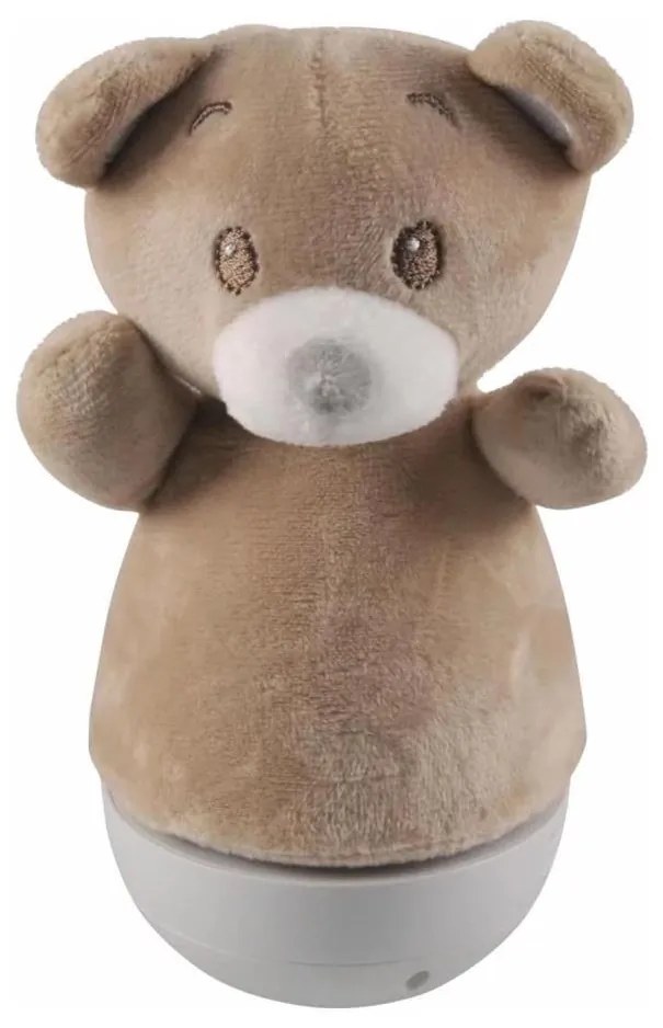 LED RGB lampka nocna dla dzieci z melodią 3xAAA/5V miś