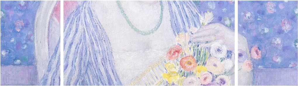 Obraz - Frederick Carl Frieseke, The Basket of Flowers, reprodukcje (170x50 cm)