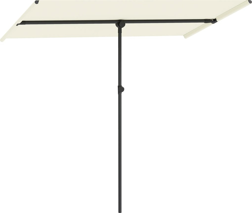 Outsunny Parasol Ogrodowy Obracający się o 180 Stopni z Ruchomym Masztem Aluminiowym 150x205cm Beżowy
