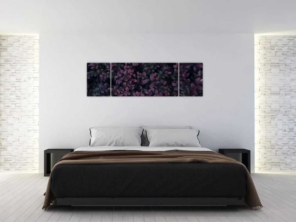 Obraz ciemnoczerwonych liści (170x50 cm)