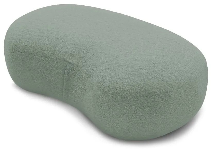 Jasnozielony podnóżek z materiału bouclé Saint-Germain – Bobochic Paris