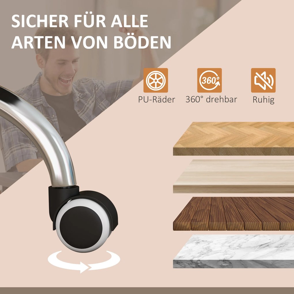 Vinsetto Fotel z masażerem Krzesło biurowe krzesło obrotowe z regulacją wysokości Ciemnoszary | Aosom PL