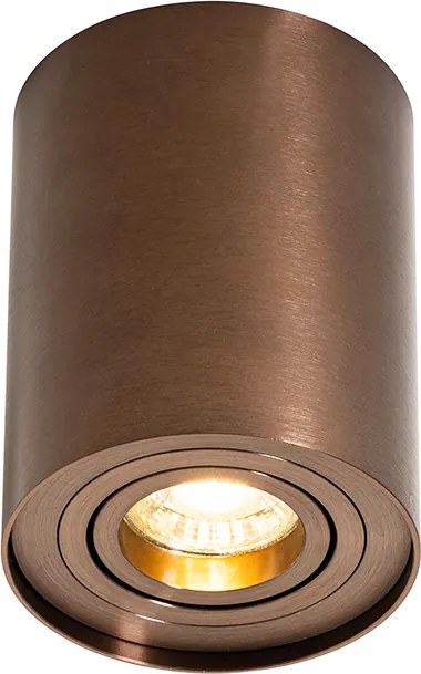 Inteligentny reflektor sufitowy ciemny brąz obrotowy i przechylny z Wifi GU10 50mm - Rondoo Up