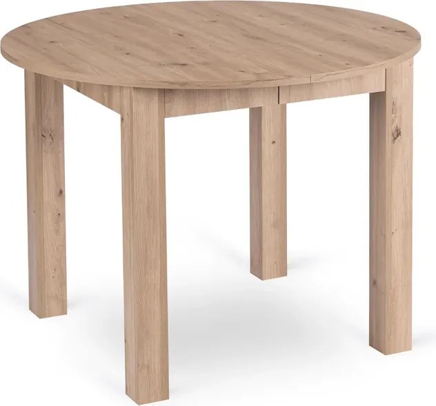 Stół Okrągły Rozkładany JAMES 103-223 cm Dąb Artisan Skandynawski