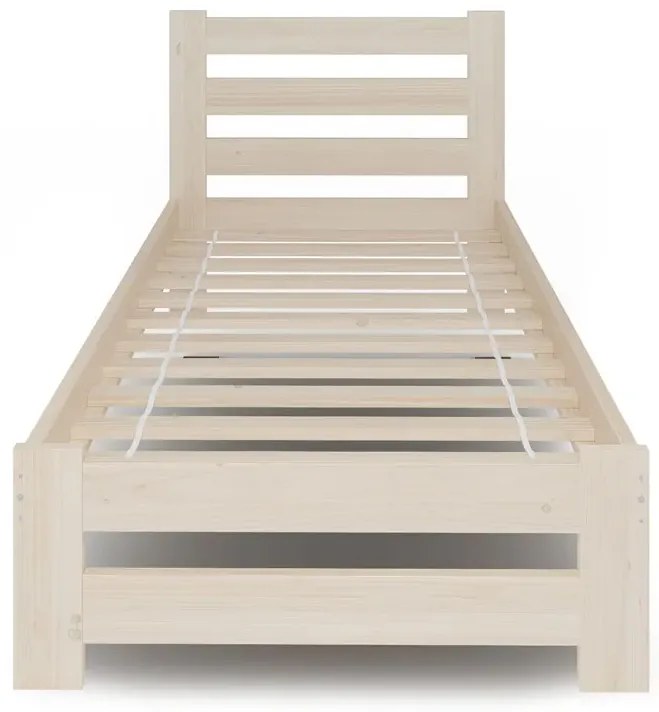 Drewniane jednoosobowe łóżko skandynawskie 80x200 - Lids 3X