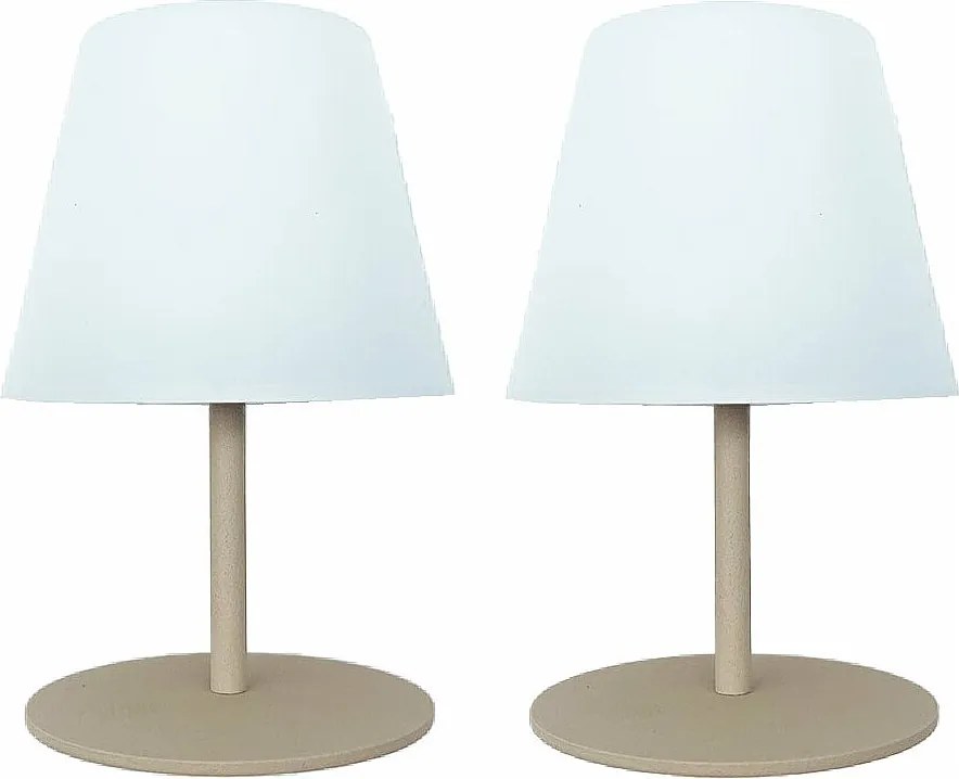 Set of 2 wireless table lamps H16CM TWINS