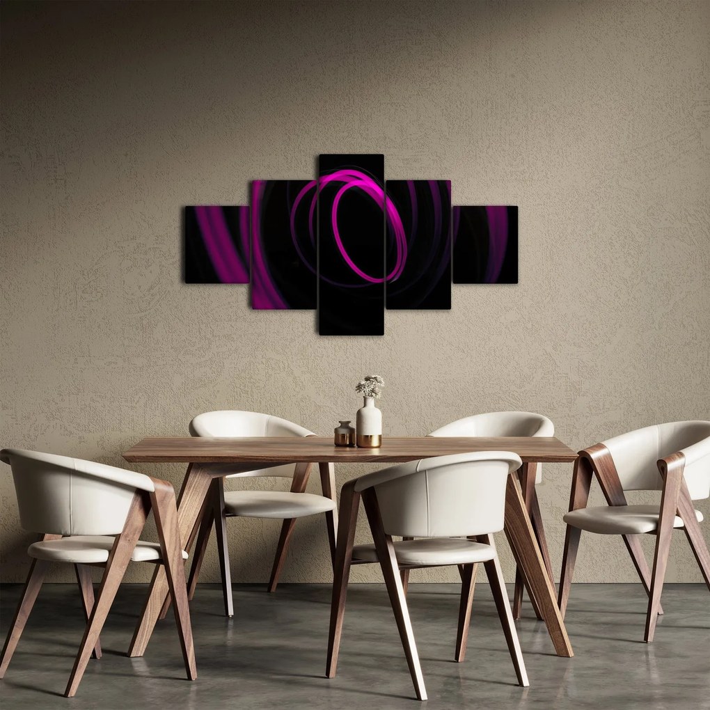 Obraz - fioletowe kresek (125x70 cm)