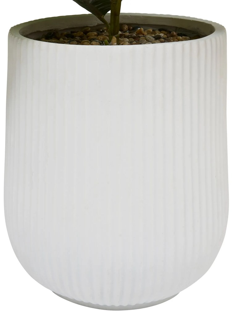 Sztuczna hortensja w ceramicznej doniczce MIKA, biała, wys. 100 cm