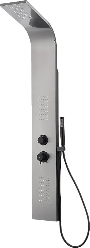 Esseflat panel prysznicowy mechaniczny metaliczny szary - Essebagno