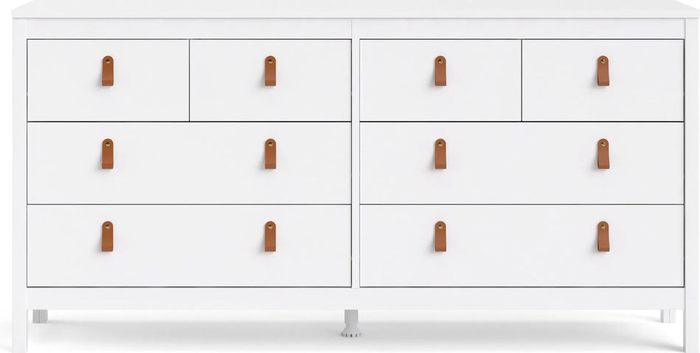 Elegancka komoda pokojowa z szufladami Madrid 4+4 biały mat