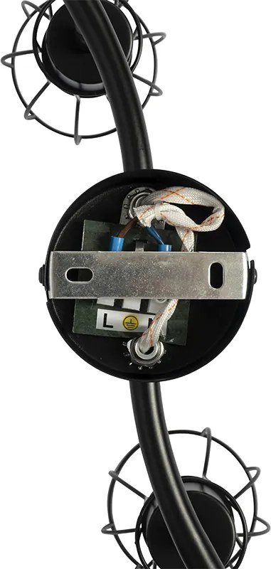 Nowoczesny plafon czarny 63 cm 3-punktowy regulowany - Botu