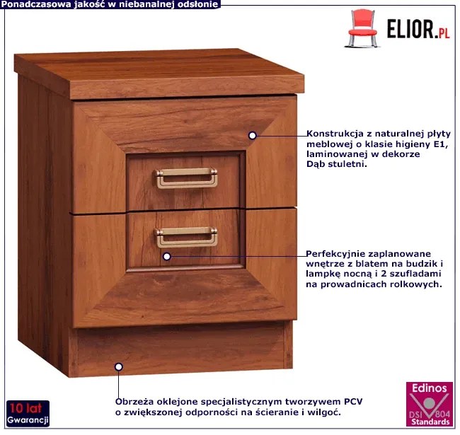 Szafka Nocna Dąb Stuletni G6-D95