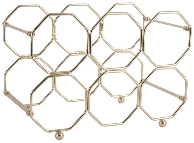 Stojak na wino HONEYCOMB, na 6 butelek, 31 x 22 x 16,5 cm