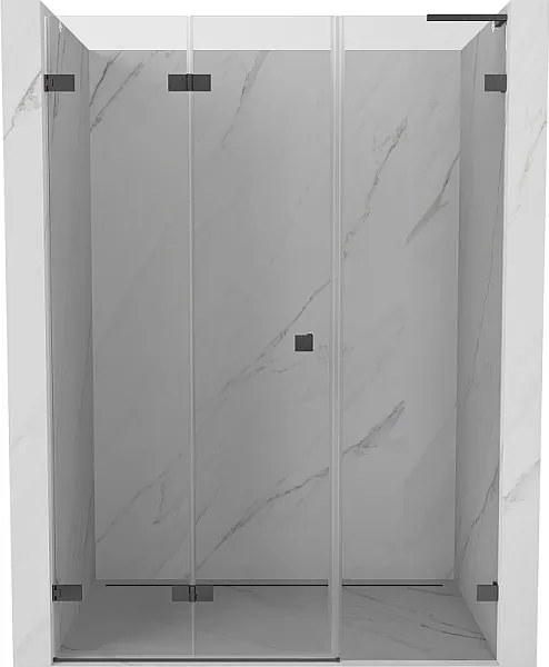 Mexen Lunar-F L drzwi prysznicowe składane lewe 110 cm, transparent, gun gray szczotkowany - 836SL-110-050-66-00-L