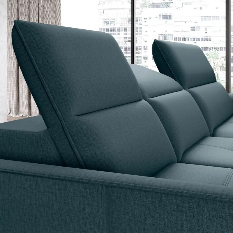 Narożnik MURILLO S Mini z elektryczną regulacją siedziska Lewostronny w tkaninie VOGUE 12 WERSAL