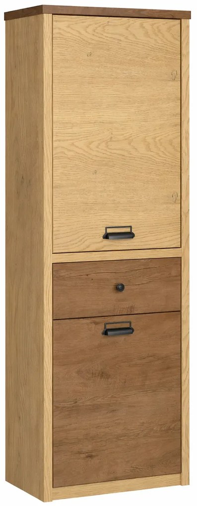 Loftowy regał zamykany dąb cremona + dąb lefkas L5-W01