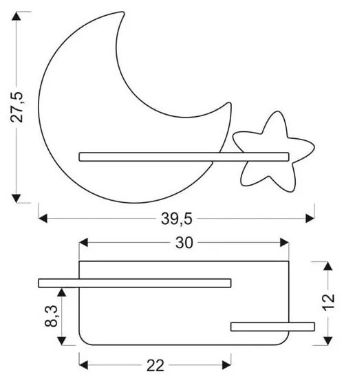 Żółta lampa dziecięca Moon – Candellux Lighting