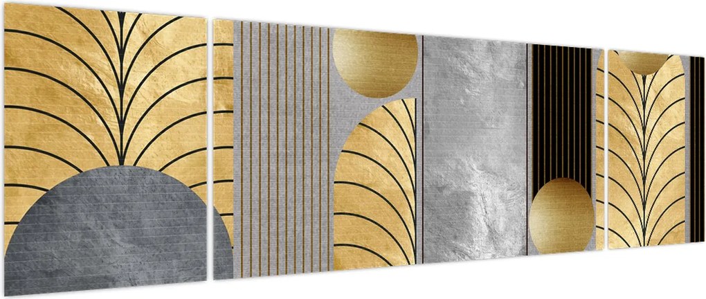 Obraz - Złote dekory (170x50 cm)