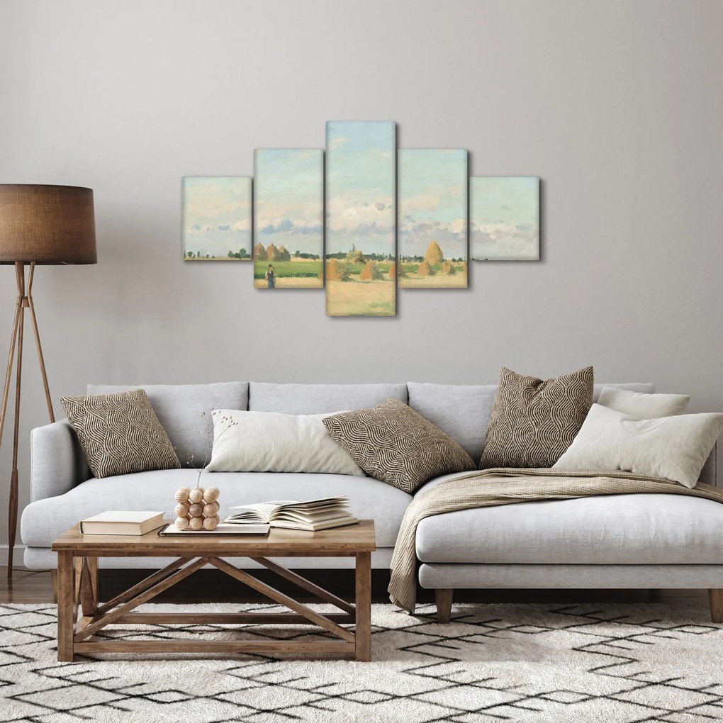 Obraz - Camille Pissarro, Landscape, Ile de France, reprodukcje (125x70 cm)