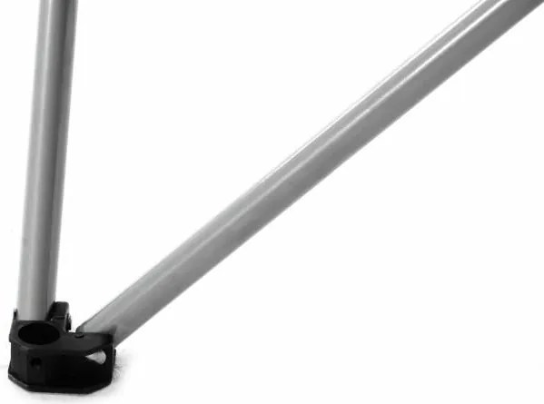 Krzesło turystyczne campingowe czarno-szare