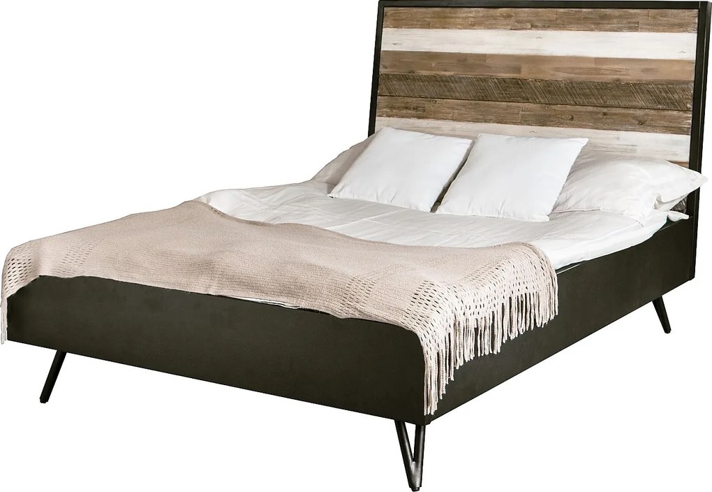 Łóżko 187x125x219 cm czarne adesso adesk01