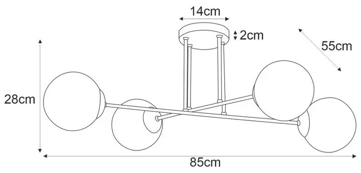 Biała nowoczesna lampa sufitowa - A493 F0-E63
