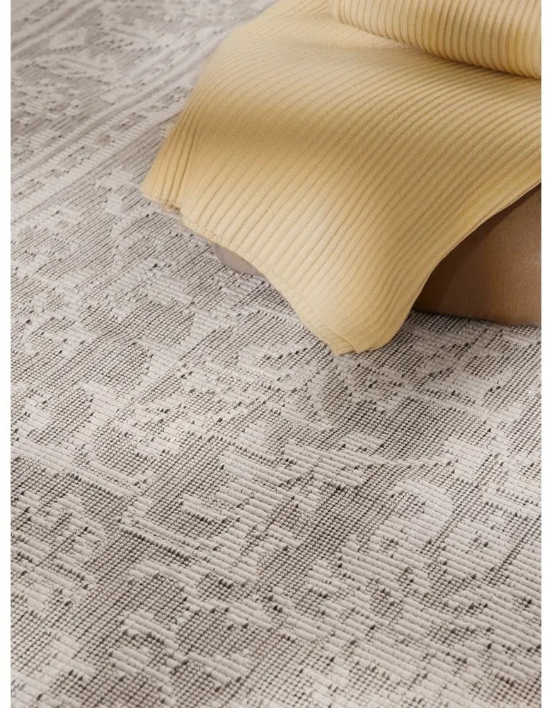 Dywan odpowiedni na zewnątrz w szaro-śmietankowym kolorze 120x170 cm Duet Kona – NORTHRUGS