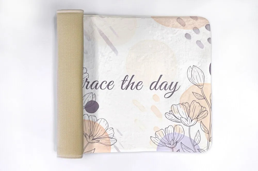 Dywanik do łazienki Dywanik do łazienki Line Art Kwiecisty