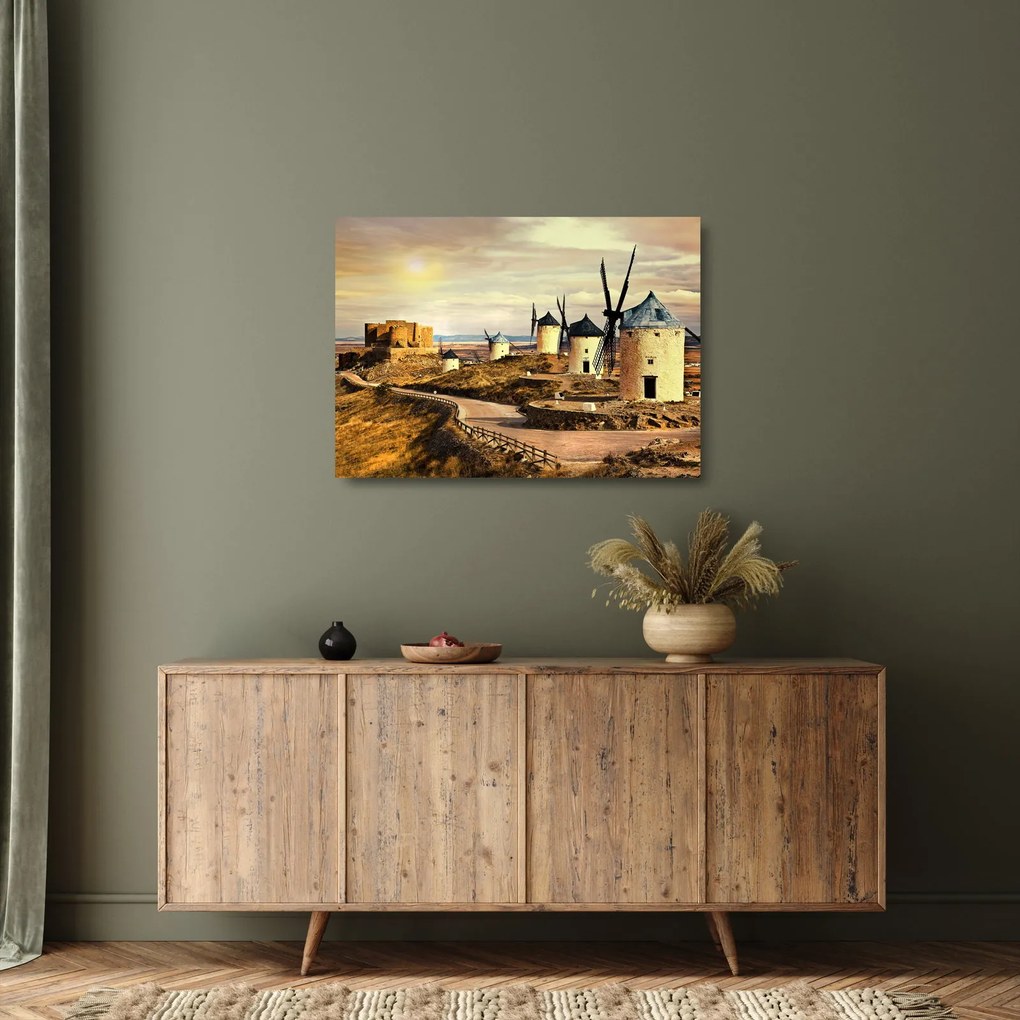 Obraz na szkle - Wiatraki (70x50 cm)