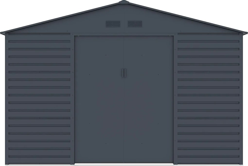 Schowek ogrodowy z metalu/ocynkowanej stali - Antracytowy - 13,12 m² - ADELMO