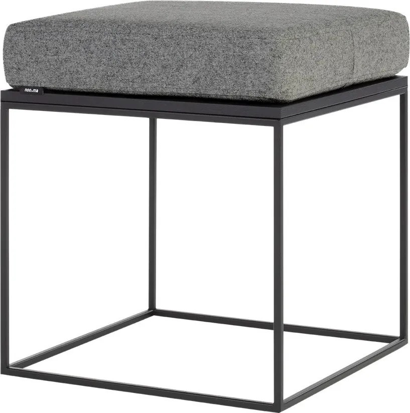 Szary tapicerowany stołek Feo – noo.ma