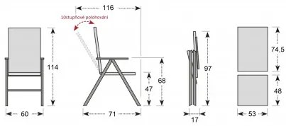 CONCEPT YELMO FSC 6+1 - zestaw sof ogrodowych (aluminium/dąb)