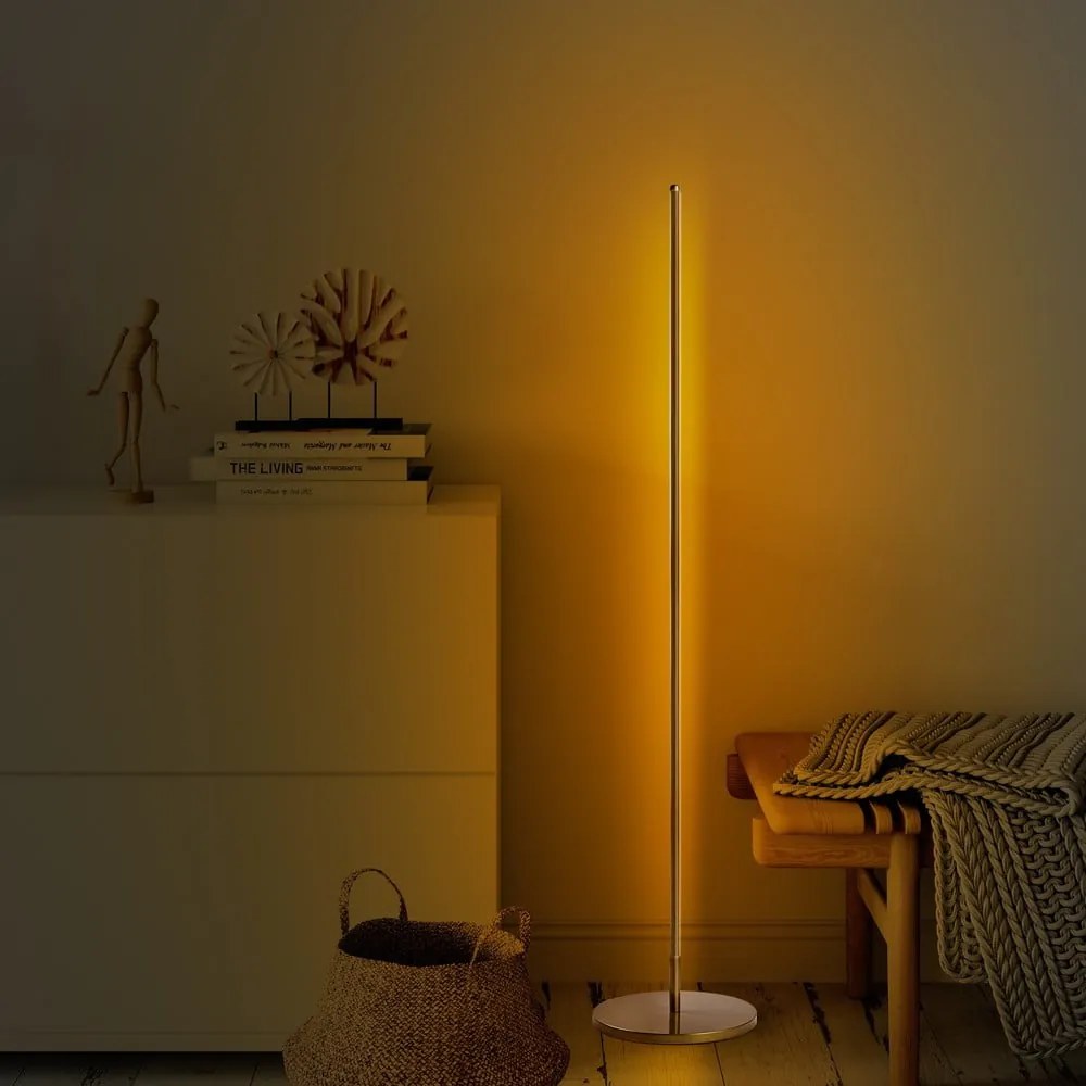 Lampa stojąca LED w kolorze złota (wysokość 153 cm) Sword – Opviq lights
