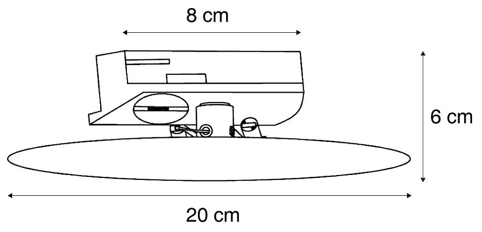 Nowoczesna lampa sufitowa w kolorze metalu do systemu szynowego 1-fazowego 2-punktowa - Iconic Pulley