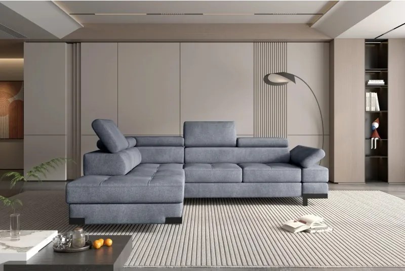 Narożnik EMPORIO L Lewostronny z funkcją spania Lewostronny w ktaninie SERENO 694 WERSAL